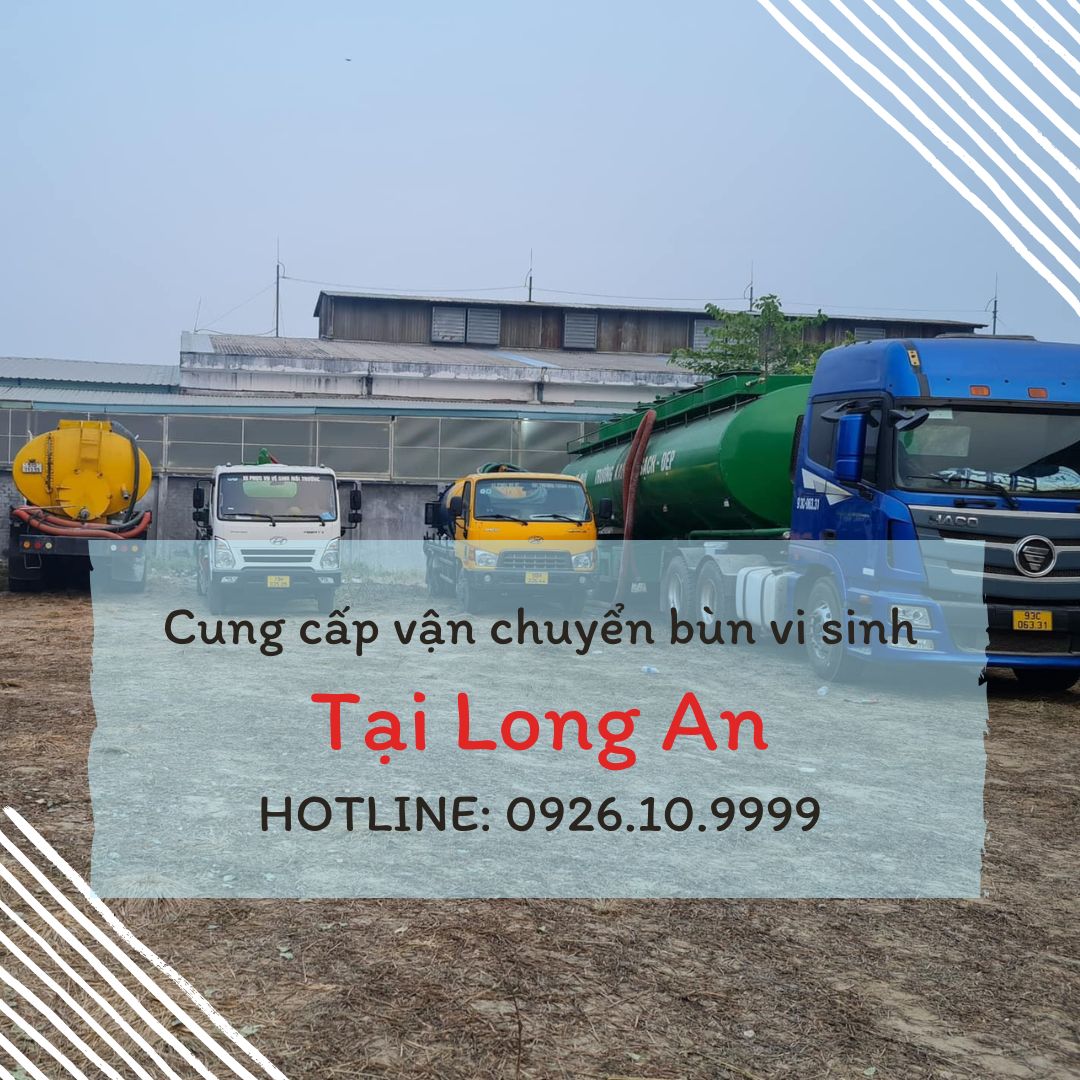 Dịch vụ vận chuyển cung cấp bùn vi sinh tại Long An